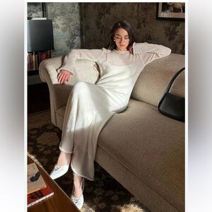 🎁 Zara ZW Collection Metallic Thread Dress - New